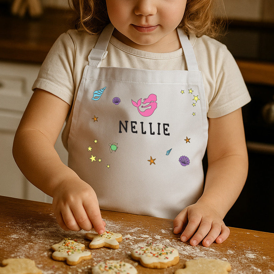 Personalised Kids Mermaid Themed Apron