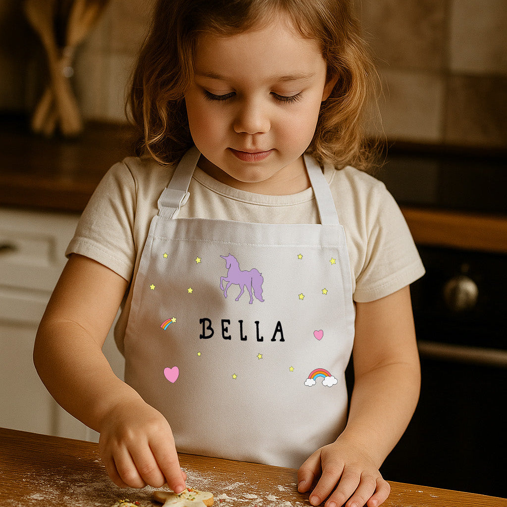 Personalised Kids Unicorn Themed Apron