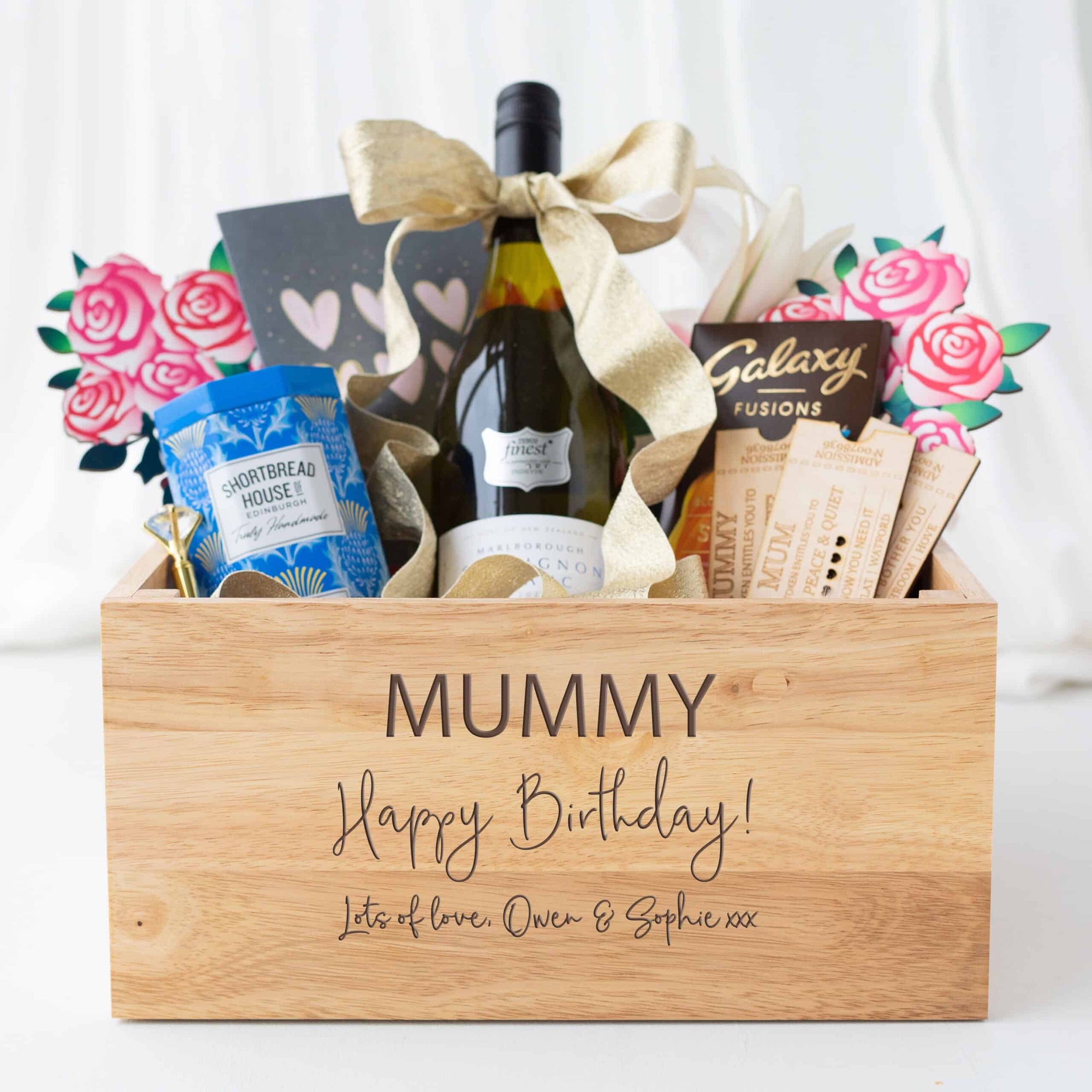 Personalised Wooden Engraved Night Off Crate