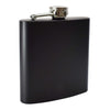 Personalised Black 6oz Hip Flask Wedding Favour Gift Set
