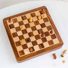 Personalised Deluxe Wooden 10"x10" Chess Set With Foam Draw