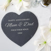 Personalised Set of 2 Heart Shaped Slate Placemats