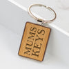 Personalised Bamboo Wooden Rectangle Keyring