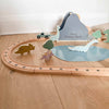 Personalised Wooden Dinosaur World Car Train Set