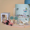 Personalised Wooden Farm with Animals Train Set Wooden Toy
