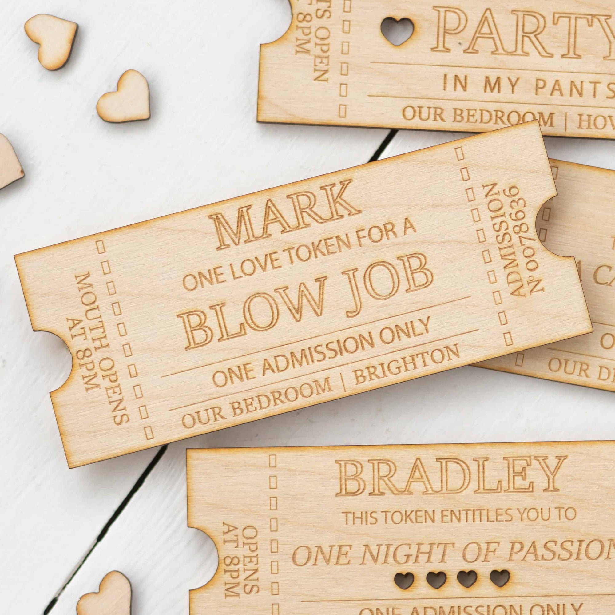 Personalised Cheeky Blow**b Love Token