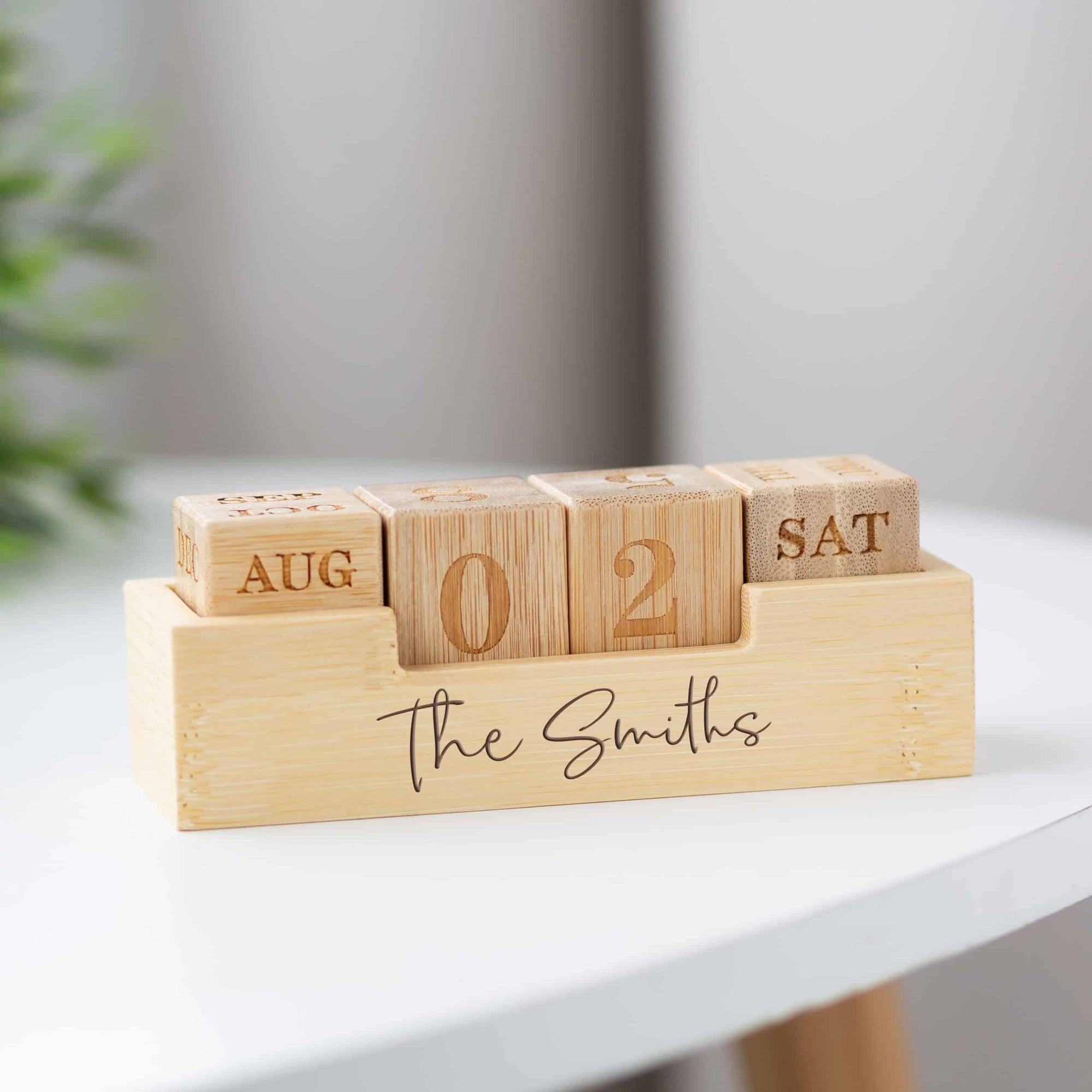 Personalised Bamboo Table Calendar