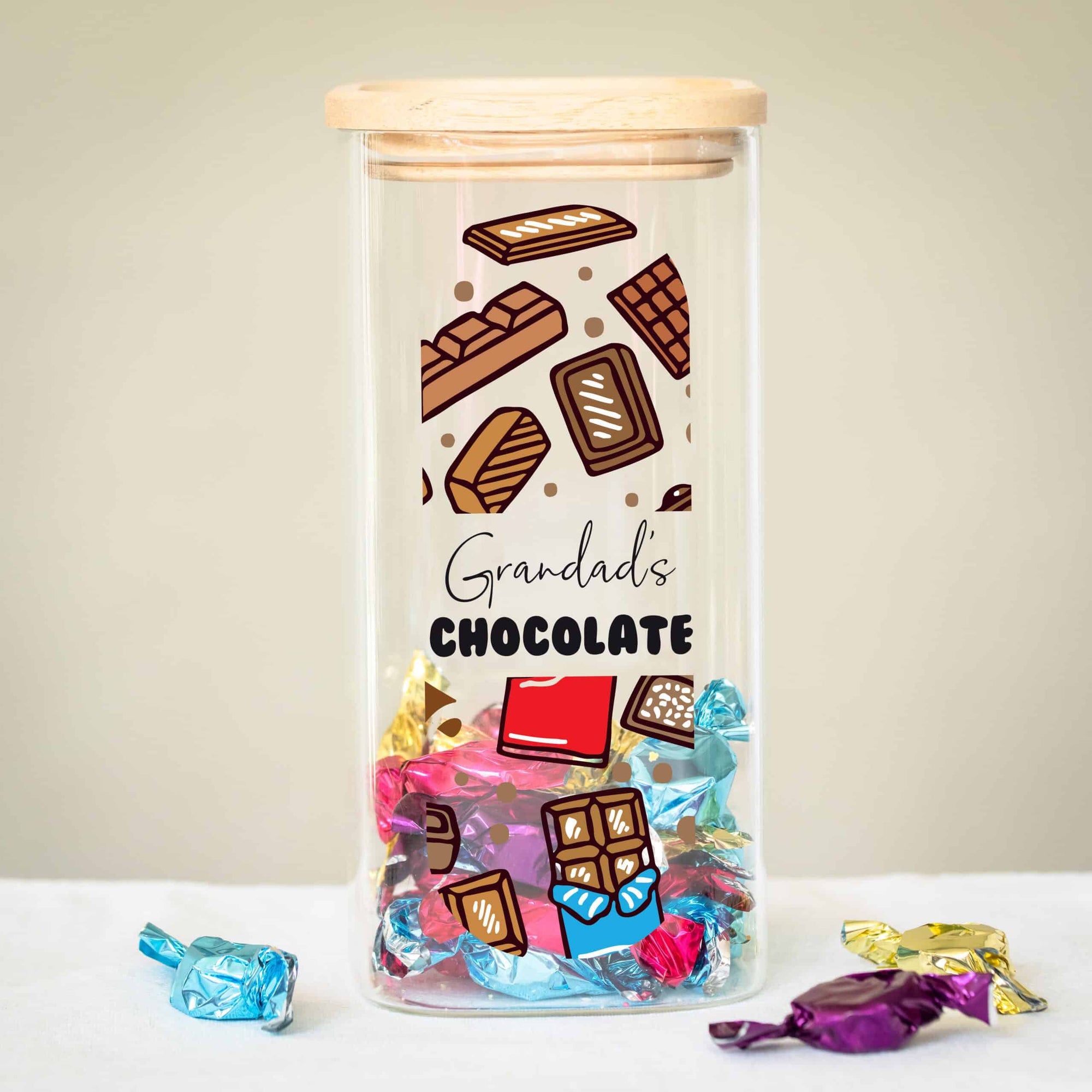 Personalised Glass Chocolate Jar