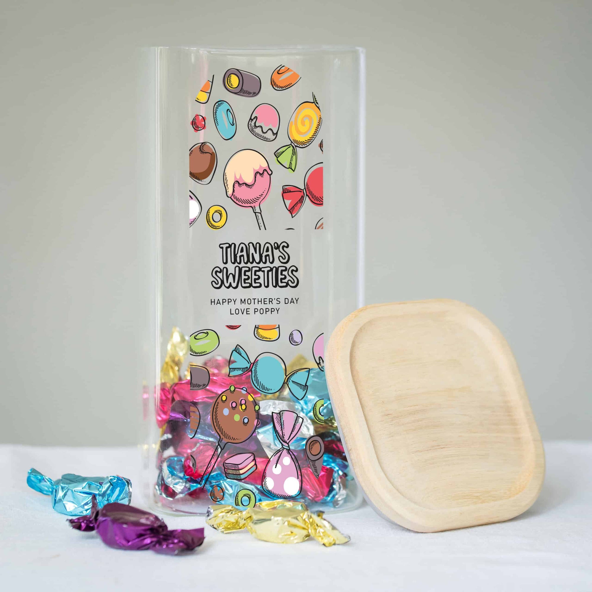 Personalised Glass Sweetie Jar