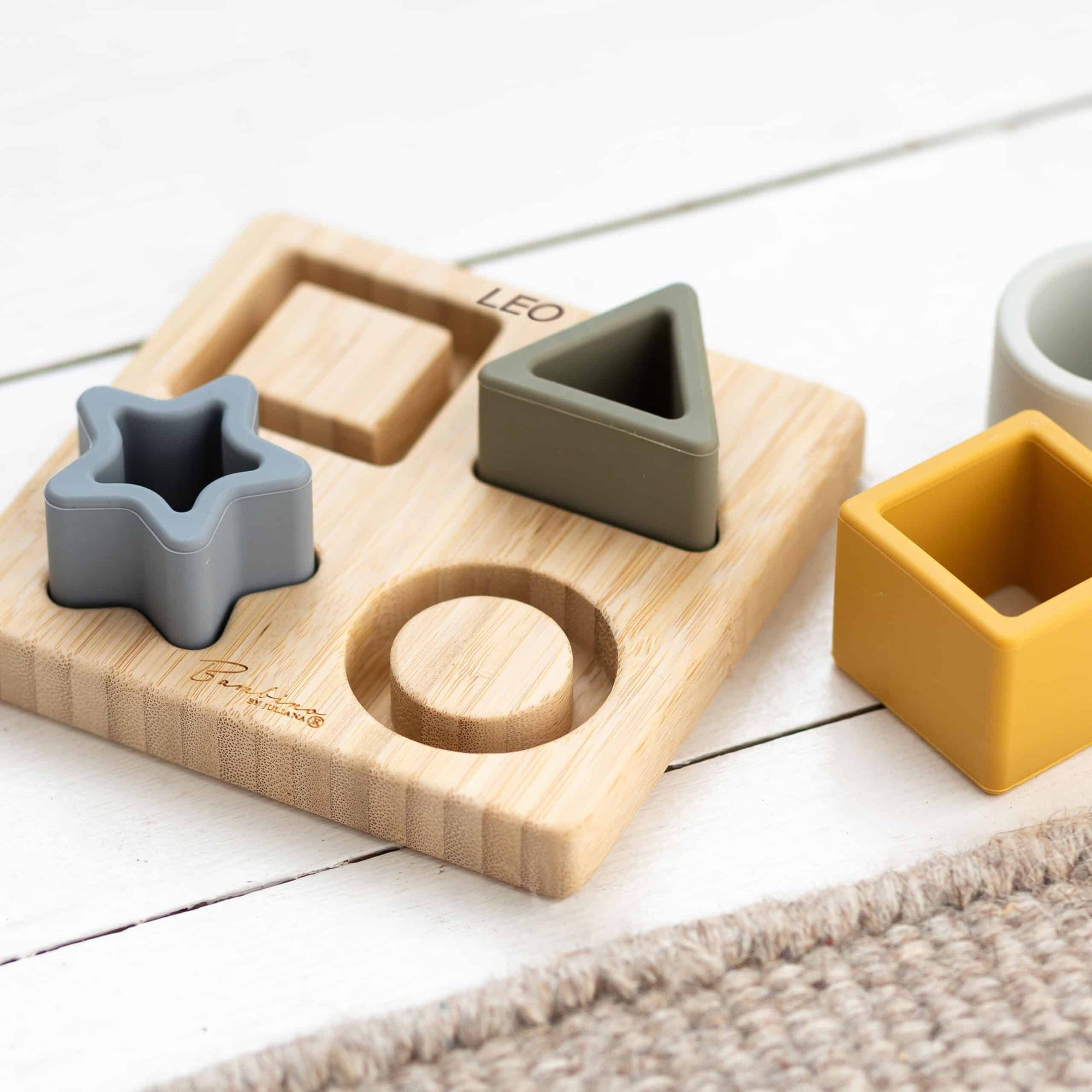 Personalised Wooden Star Silicone Puzzle Toy