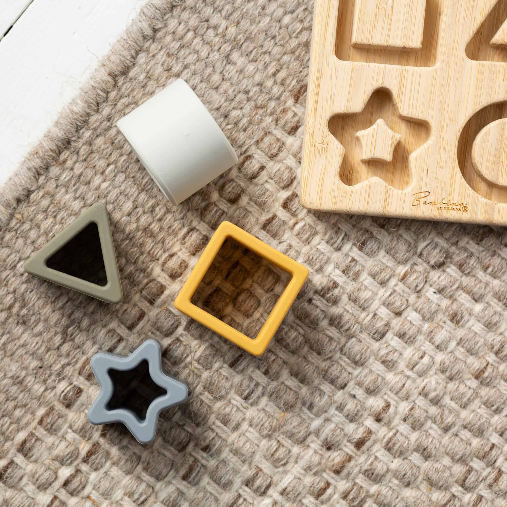 Personalised Wooden Star Silicone Puzzle Toy