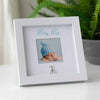 Personalised Baby Boy or Girl Silver Teddy Bear Frame