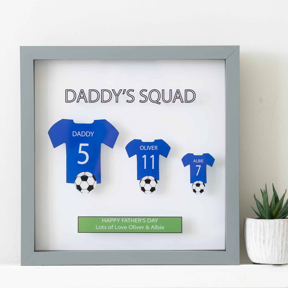 Personalised Any Colour Family Sports T-shirt Frame - Multiple Sizes