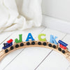 Wooden Letter Name Train Pastel &amp; light Colours