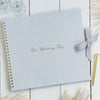 Personalised Large Floral Grey Wedding Day Scrapbook