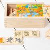 Personalised Safari Wooden Domino Toy Set
