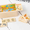 Personalised Safari Wooden Domino Toy Set