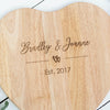 Personalised Couple's Heart Chopping Board