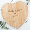 Personalised Couple's Heart Chopping Board