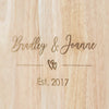 Personalised Couple's Heart Chopping Board