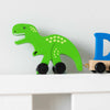Personalised Dinosaur Wooden Pastel Letter Name Train Toy