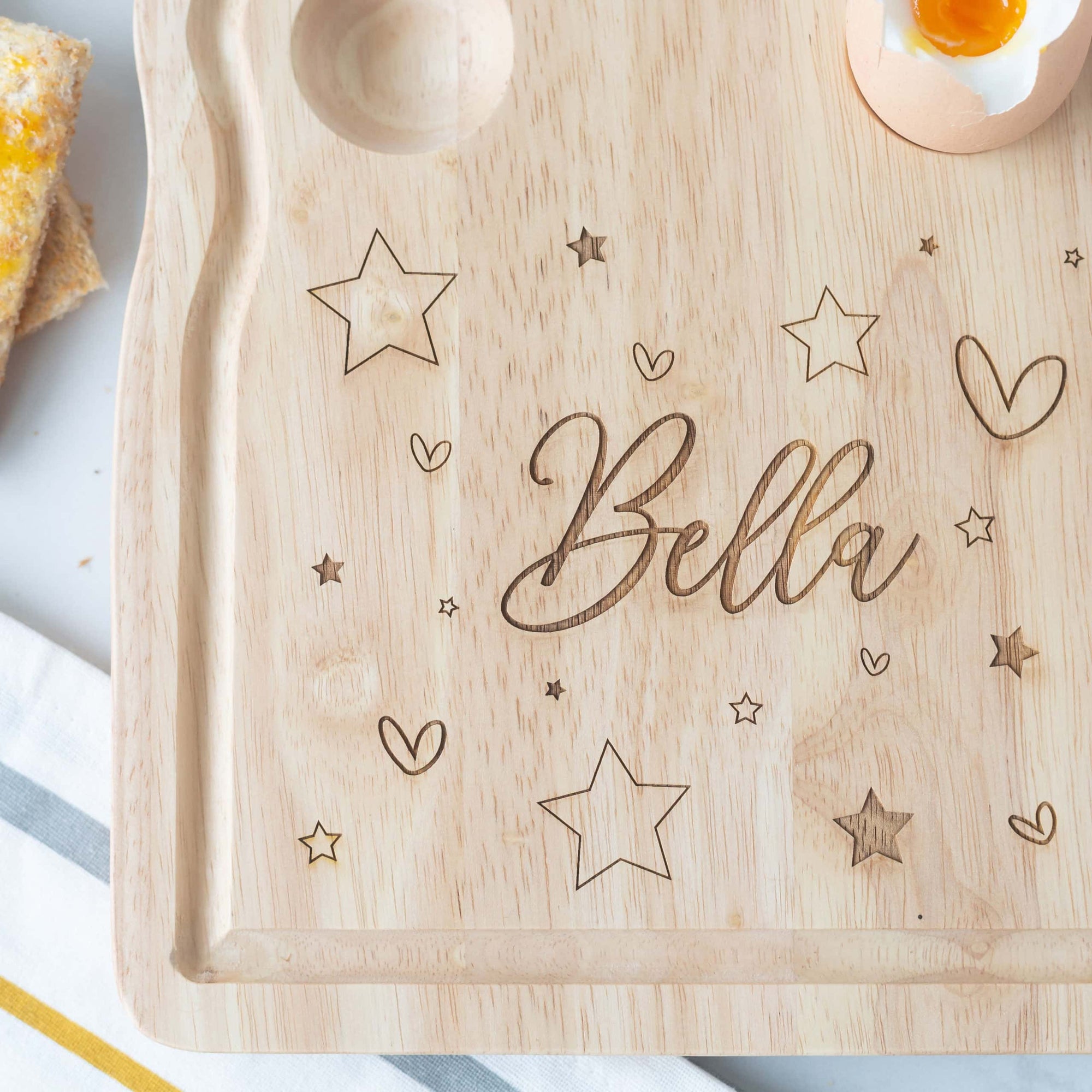 Personalised Kids Wooden Breakfast Egg Board