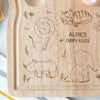 Personalised Wooden Safari Breakfast Egg Board
