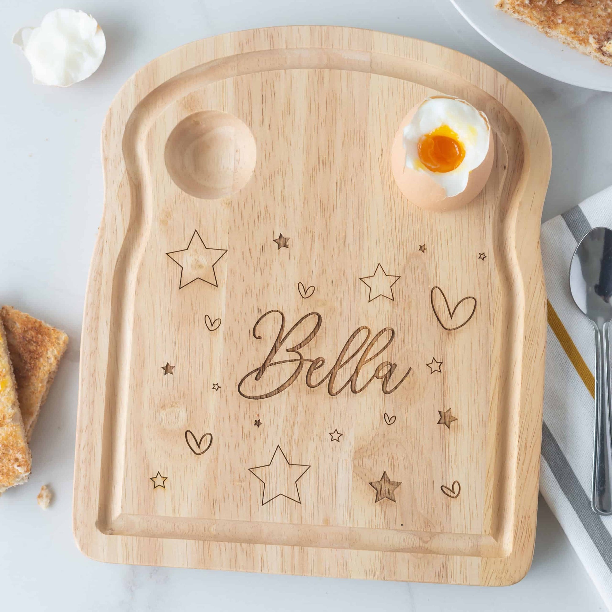 Personalised Kids Wooden Breakfast Egg Board