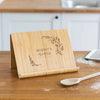 Personalised Bamboo Floral Recipe Book Stand