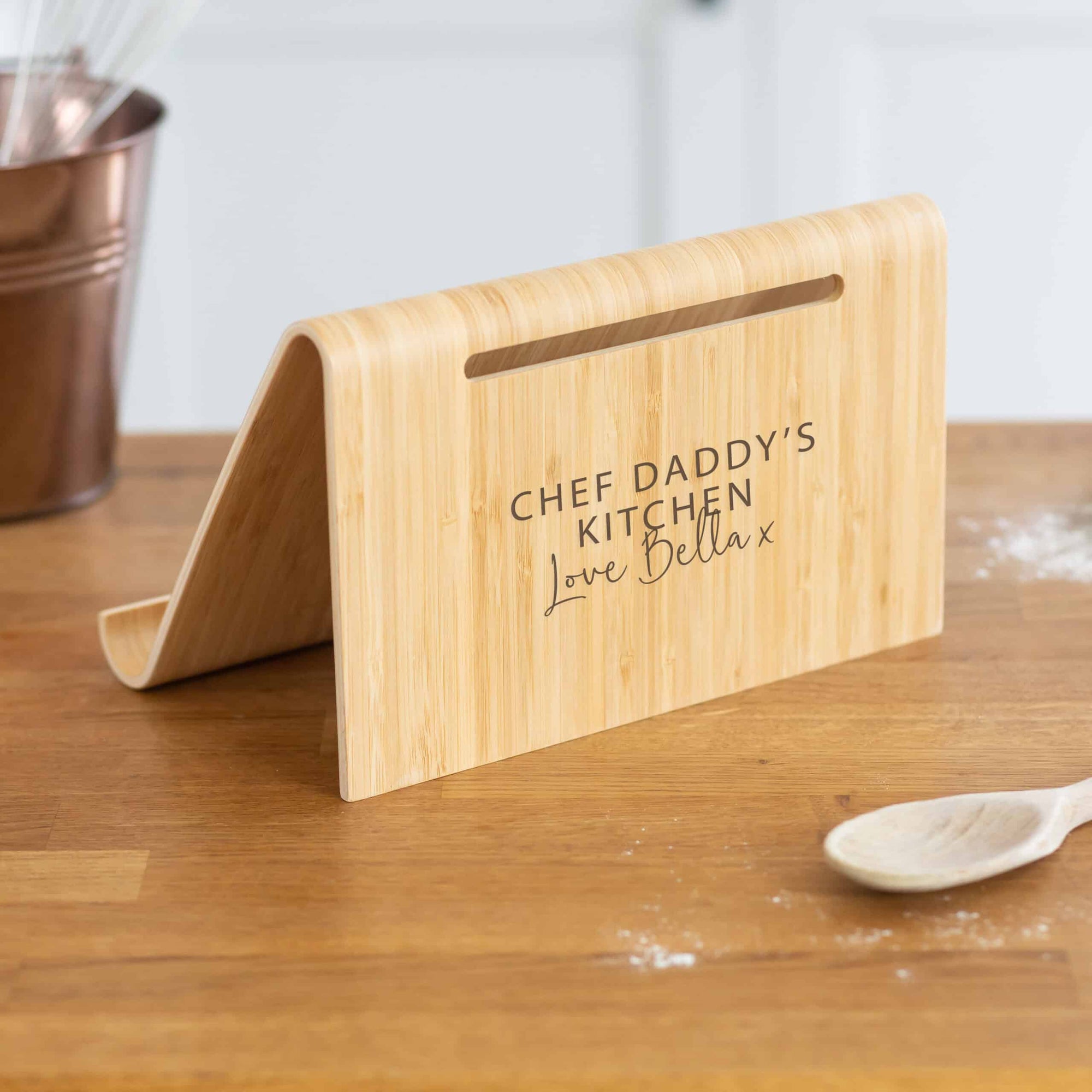 Personalised Bamboo Tablet or Book Stand