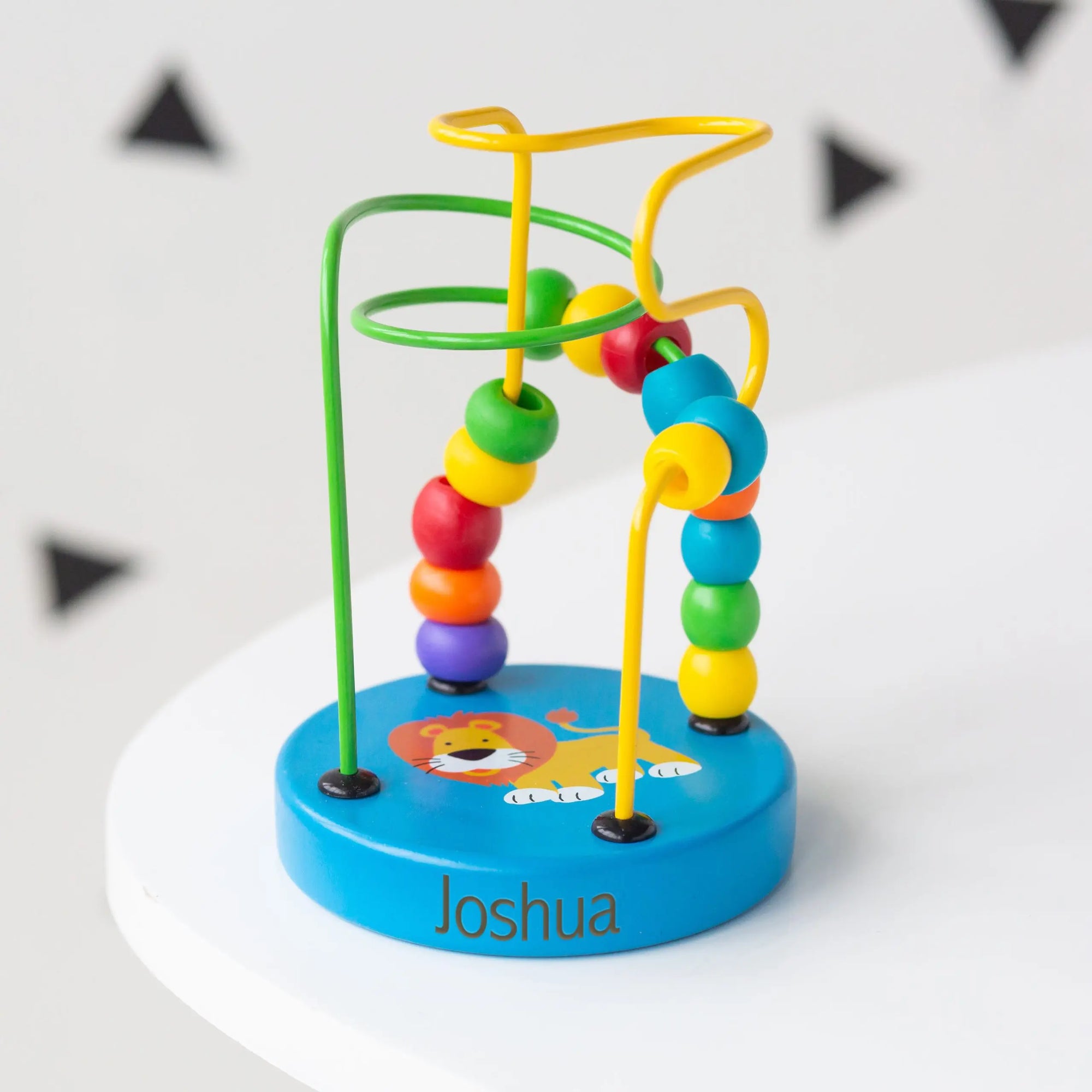 Personalised Wooden Safari Mini Beaded Puzzle