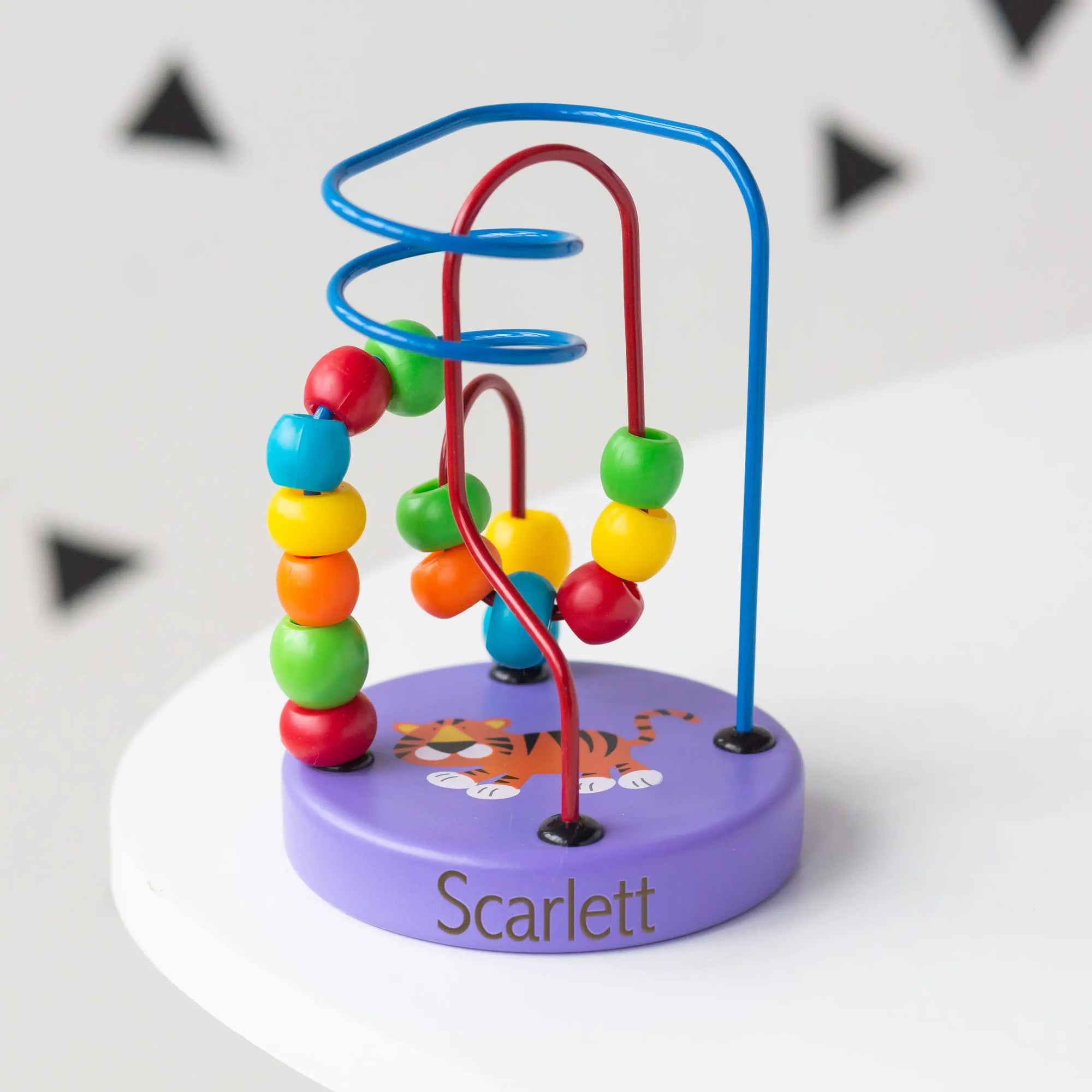 Personalised Wooden Safari Mini Beaded Puzzle