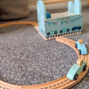 Personalised Wooden Car Racetrack Toy with Pitstop