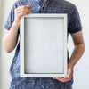 Personalised Printed Glass White Map Frame - Multiple Sizes