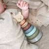 Personalised Wooden Colourful Teddy Stacking Toy