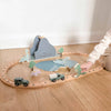 Personalised Wooden Dinosaur World Car Train Set