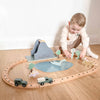 Personalised Wooden Dinosaur World Car Train Set