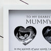 Personalised UV Printed Baby Scan A4 Glass Frame