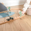 Personalised Wooden Dinosaur World Car Train Set