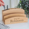Personalised Wooden Mr & Mrs Letter Desk Organiser