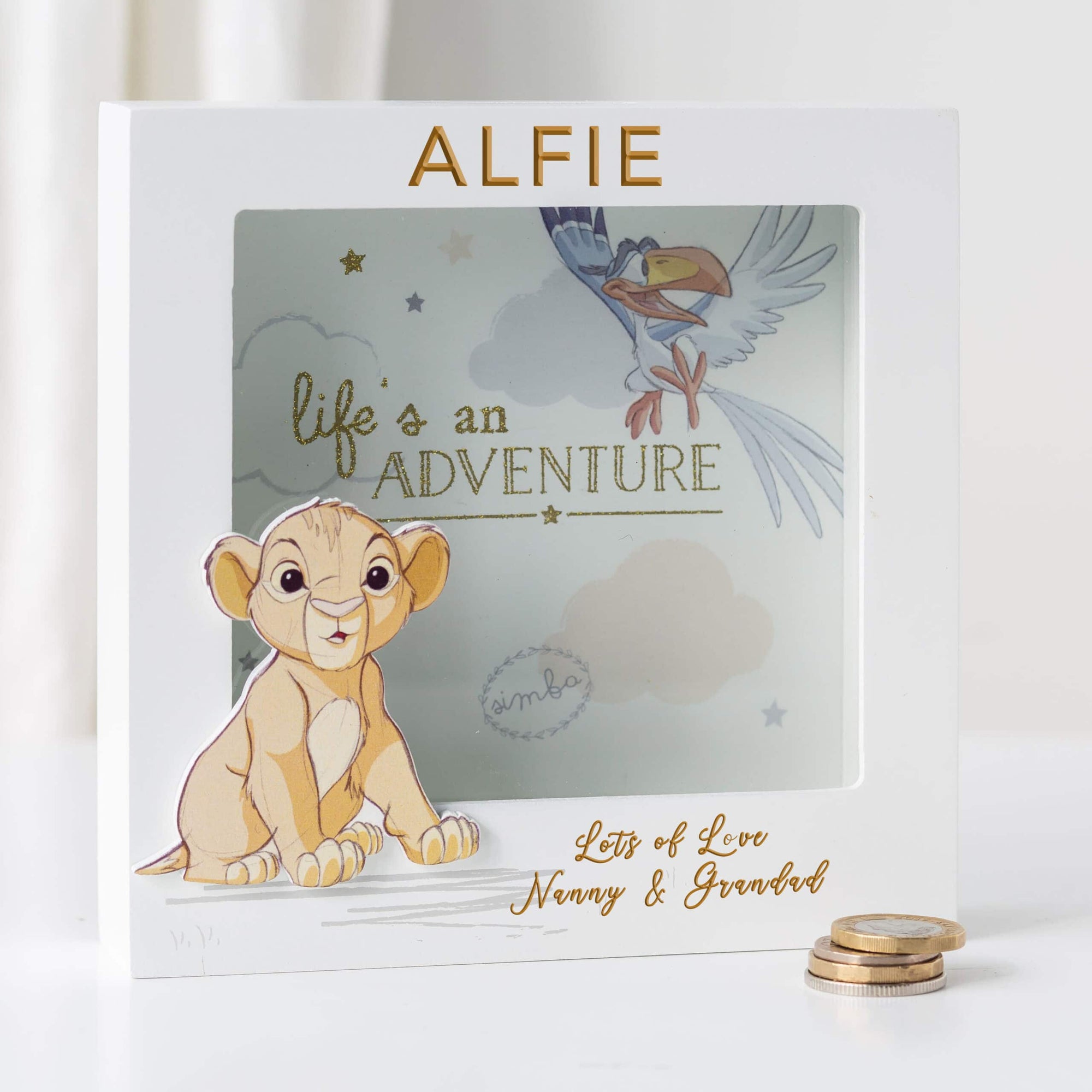Personalised Disney Lion King Simba Money Box