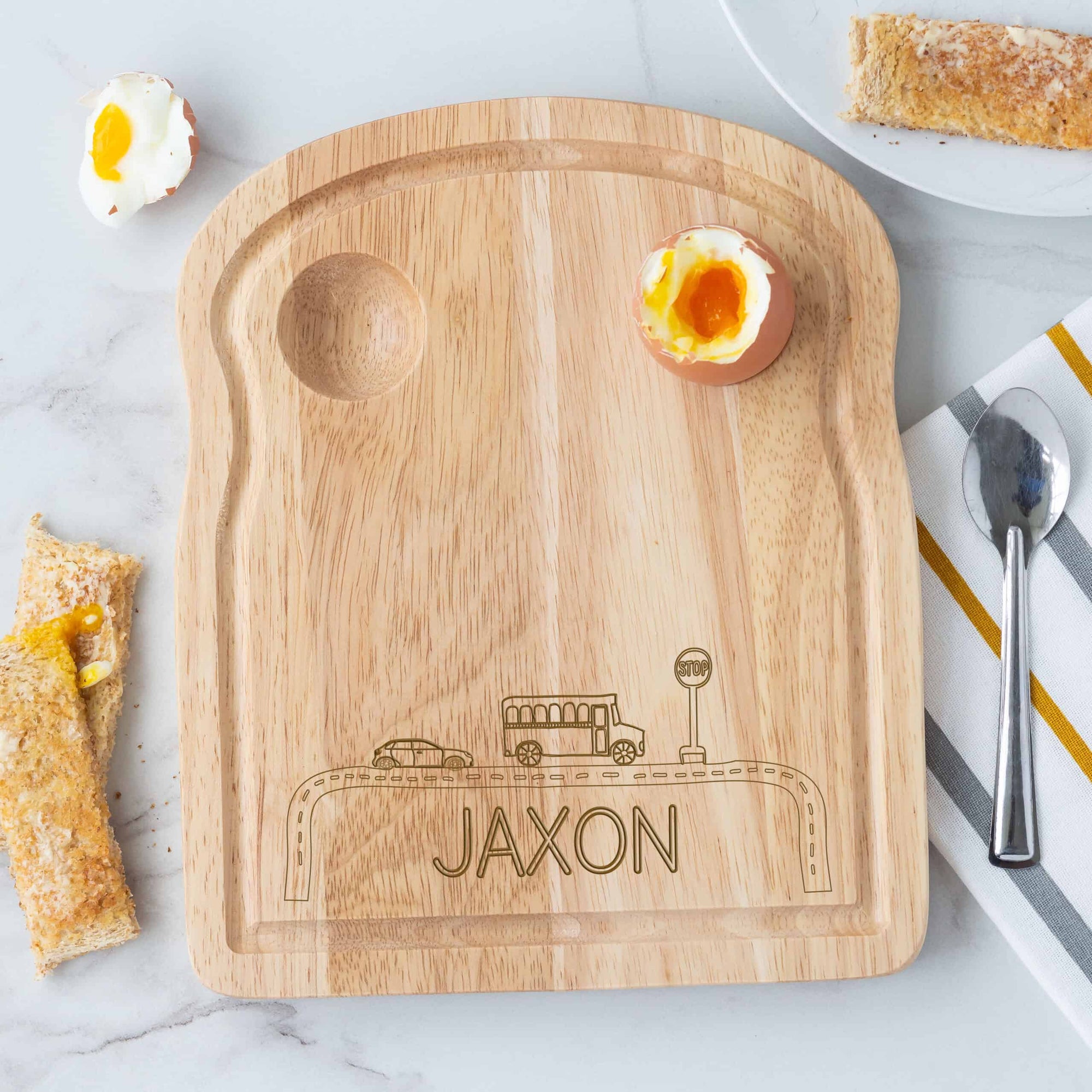 Personalised Wooden Car Breakfast Egg Board