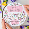 Personalised Pink Metal Round Sweetie Tin