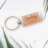Personalised Round or Rectangle Wooden Keyring