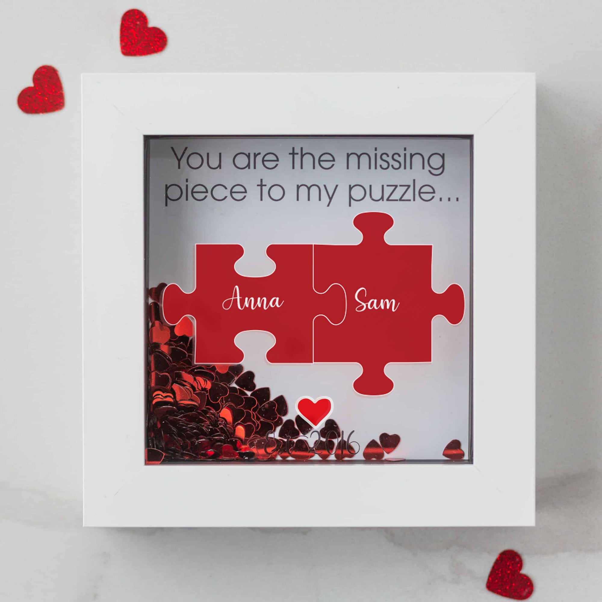 Personalised Valentine's Day Puzzle Box Frame