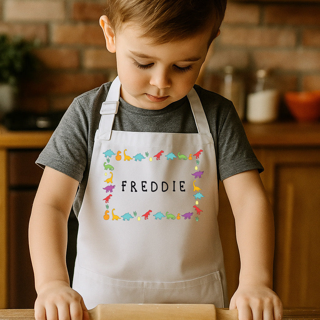 Personalised Kids Dinosaur Apron