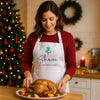 Personalised Adults Christmas Themed White Cooking Apron