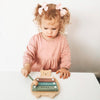 Personalised Polka Dot Kids Wooden Teddy Xylophone Toy