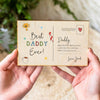 Personalised World's Best Daddy Wooden Postcard