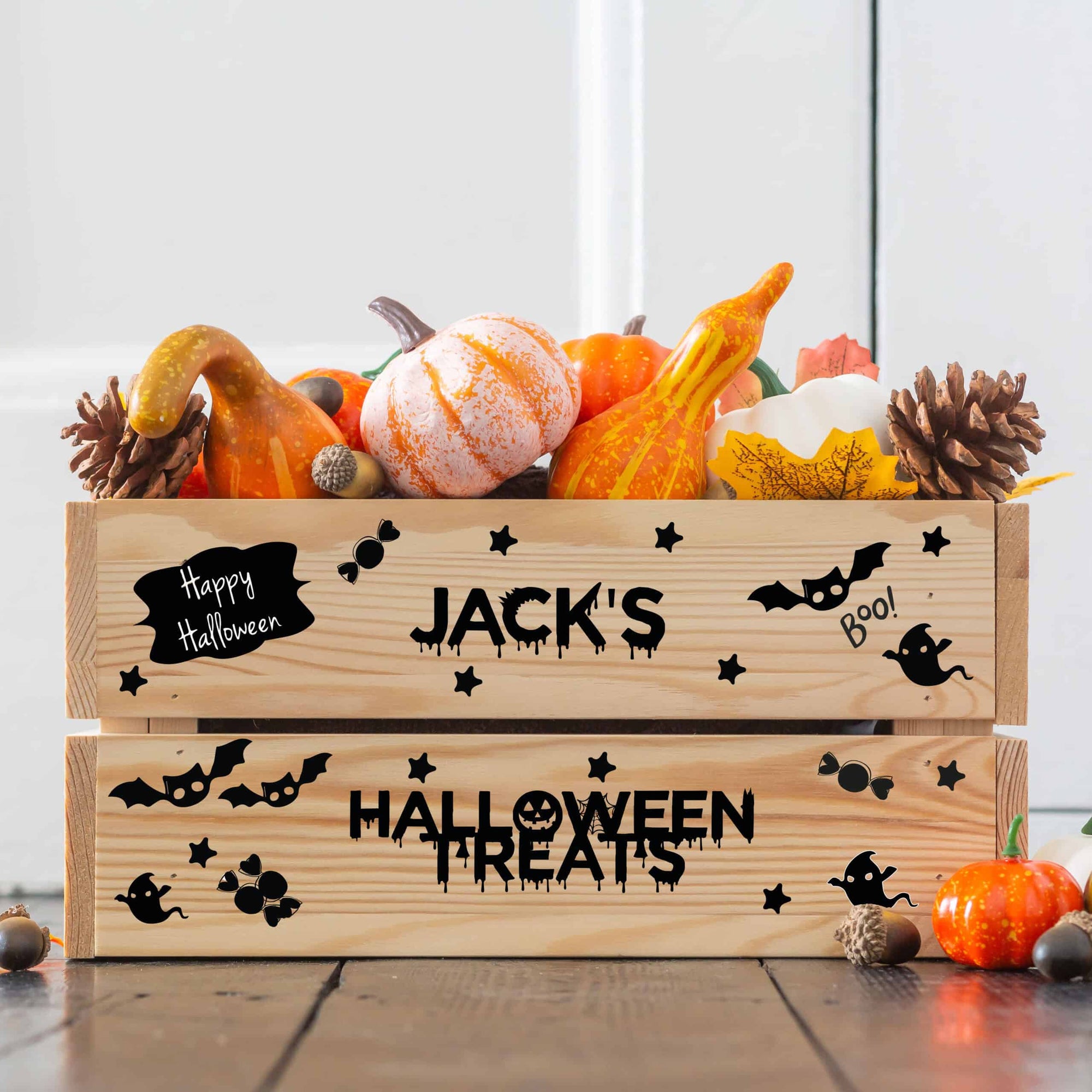 Personalised Halloween Crate - All Black